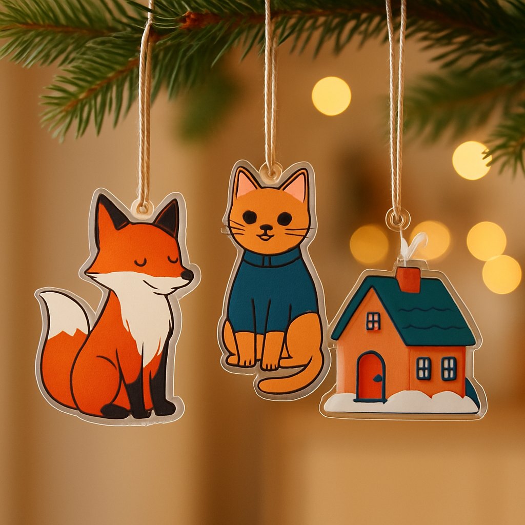 Custom Shape Acrylic Ornament from Your Photo or Artwork