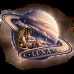 Artwork visualization: Ringed planet — reading nook decor, personalized LUNA, subject-shaped acrylic with printed optical 3D depth; not carved relief.