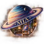 Artwork visualization: Ringed planet — hobby studio identity, personalized MIA, subject-shaped acrylic with printed optical 3D depth; not carved relief.