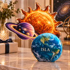 Personalized Vintage Solar System — Host Thank You Gift acrylic plaque with an example name set into the artwork, digital preview