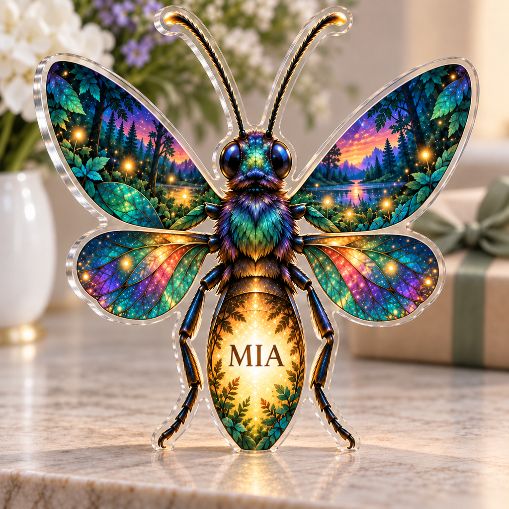 Personalized Firefly Clearing — Host Thank You Gift acrylic plaque with an example name set into the artwork, digital preview