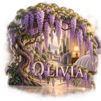 Artwork visualization: Wisteria arch — bedroom statement decor, personalized OLIVIA, subject-shaped acrylic with printed optical 3D depth; not carved relief.