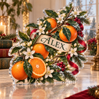 Artwork visualization: Citrus blossom — quiet corner decoration, personalized ALEX, subject-shaped acrylic with printed optical 3D depth; not carved relief.