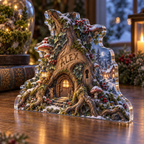 Artwork visualization: Fairy doorway — quiet corner decoration, personalized ALEX, subject-shaped acrylic with printed optical 3D depth; not carved relief.