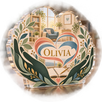 Artwork visualization: School counselor — appreciation gift, personalized OLIVIA, subject-shaped acrylic with printed optical 3D depth; not carved relief.