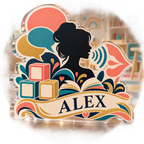 Artwork visualization: Speech therapist — appreciation gift, personalized ALEX, subject-shaped acrylic with printed optical 3D depth; not carved relief.