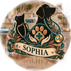 Artwork visualization: Veterinary technician — appreciation gift, personalized SOPHIA, subject-shaped acrylic with printed optical 3D depth; not carved relief.