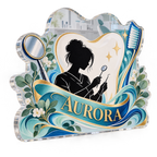 Artwork visualization: Dental hygienist — appreciation gift, personalized AURORA, subject-shaped acrylic with printed optical 3D depth; not carved relief.