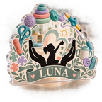 Artwork visualization: Occupational therapist — appreciation gift, personalized LUNA, subject-shaped acrylic with printed optical 3D depth; not carved relief.
