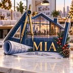 Artwork visualization: Architect — team belonging, personalized MIA, subject-shaped acrylic with printed optical 3D depth; not carved relief.