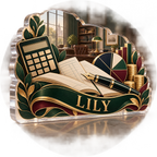 Artwork visualization: Accountant — appreciation gift, personalized LILY, subject-shaped acrylic with printed optical 3D depth; not carved relief.