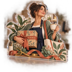 Artwork visualization: Small business owner — appreciation gift, personalized AURORA, subject-shaped acrylic with printed optical 3D depth; not carved relief.