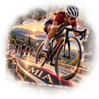 Artwork visualization: Road cycling — club social gathering, personalized MIA, subject-shaped acrylic with printed optical 3D depth; not carved relief.