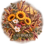 Artwork visualization: Harvest wildflowers — reading nook seasonal refresh, personalized AURORA, subject-shaped acrylic with printed optical 3D depth; not carved relief.