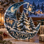 Personalized acrylic plaque with an example name set into the artwork, digital preview