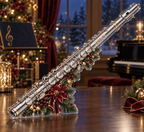 Artwork visualization: Flute — mentor appreciation, personalized ISLA, subject-shaped acrylic with printed optical 3D depth; not carved relief.