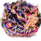 Artwork visualization: Dance rhythm — creative desk setup, personalized NOAH, subject-shaped acrylic with printed optical 3D depth; not carved relief.