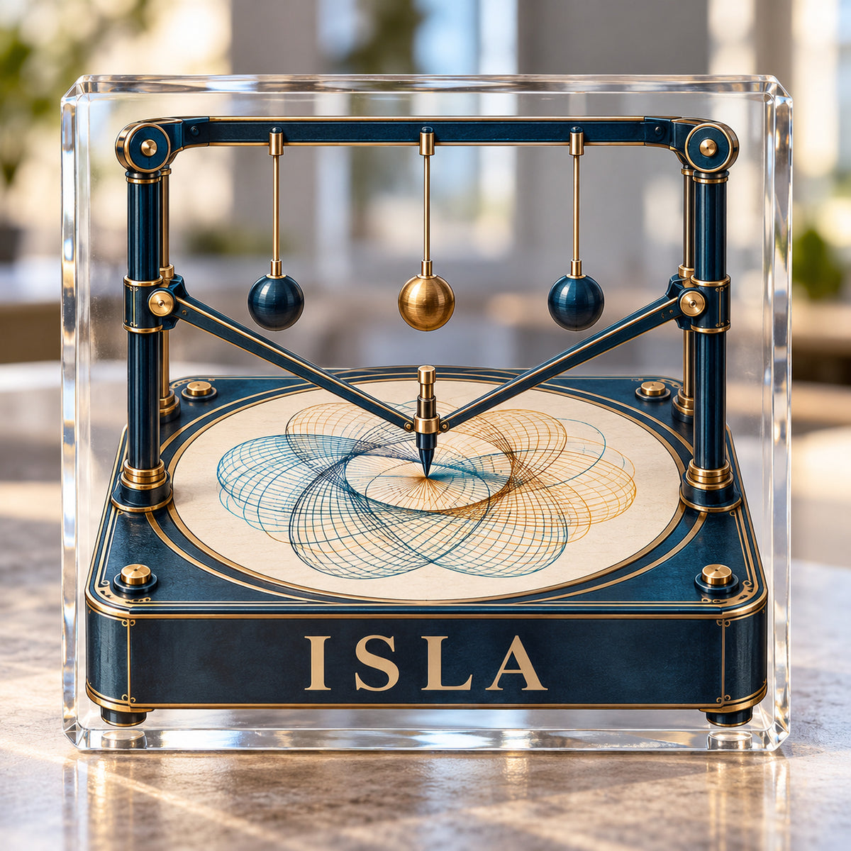 Personalized custom shape acrylic plaque with an example name, 0.59 inch thick