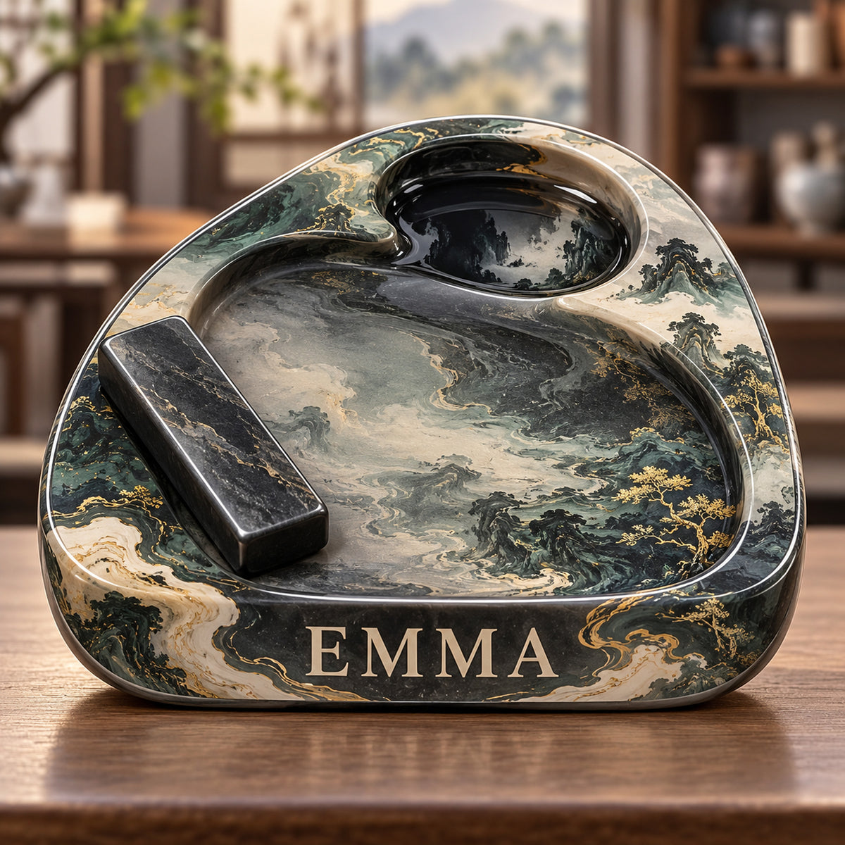 Personalized custom shape acrylic plaque with an example name, 0.59 inch thick