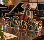 Artwork visualization: Music teacher studio — mentor appreciation, personalized MIA, subject-shaped acrylic with printed optical 3D depth; not carved relief.